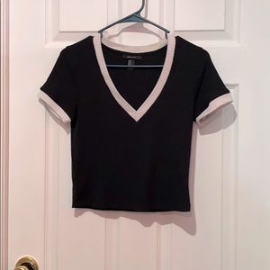 Black and white crop top